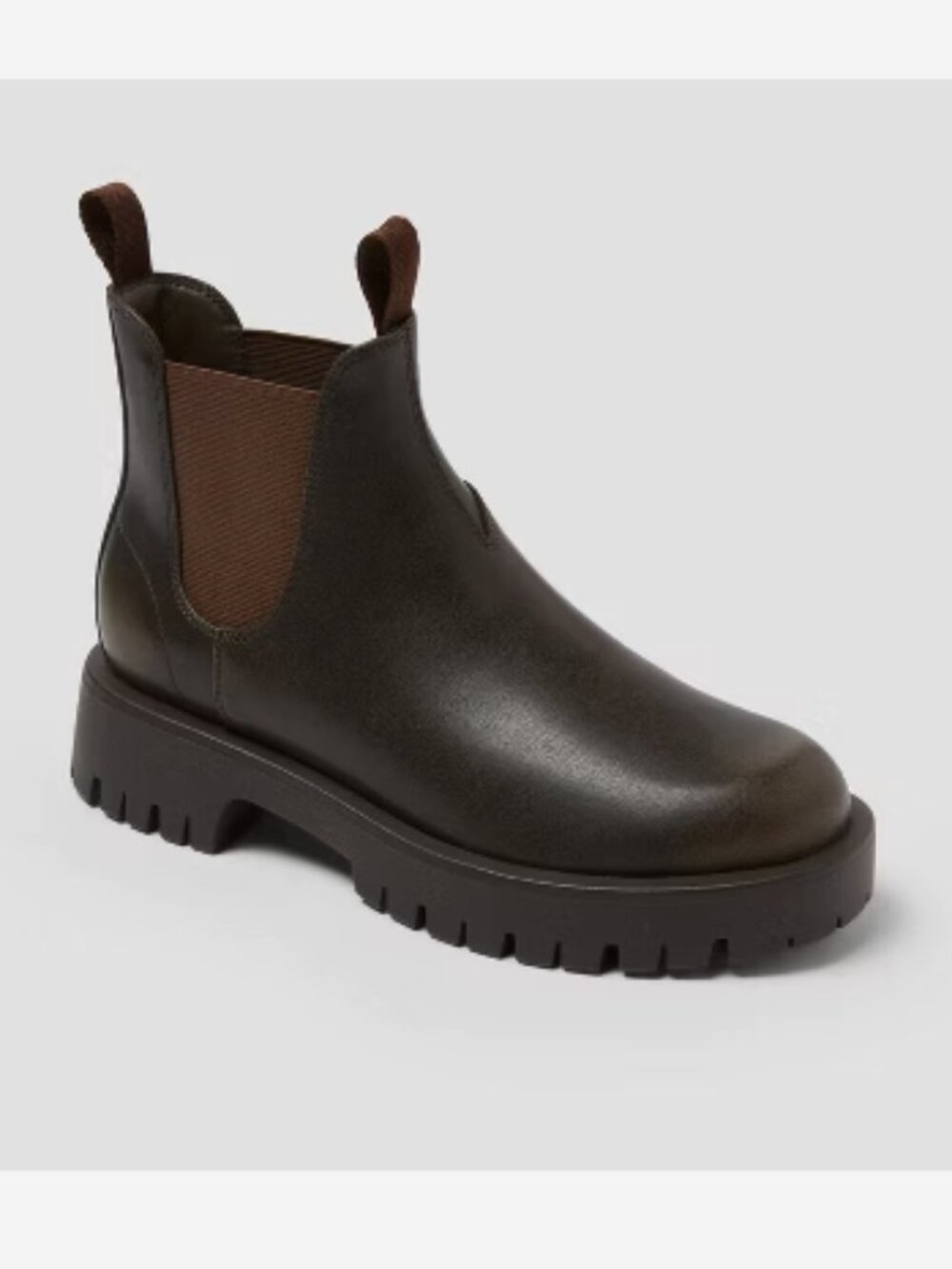 Universal Thread Women's Zora Ankle Chelsea Boots Dark Brown